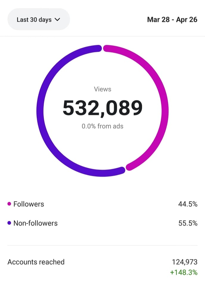 Instagram analytics result